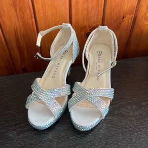 Marc DeFang. Girls. Rhinestone heels. Size 4
